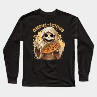 Ghoul Advertising a Pizza Long Sleeve T-Shirt